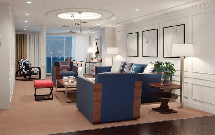 OCEANIA CRUISES NEW SHIP OWNER’S SUITES AND TOP OF SHIP LIBRARY TO BE STYLED EXCLUSIVELY IN RALPH LAUREN HOME Iconic Spaces Aboard Vista to Showcase the Epitome of American Elegance