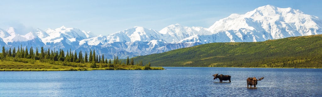 Create life long memeories while hiking across snow capped mountain peaks through Denali National Park and Peserve in Alaska with Oceania Cruises.