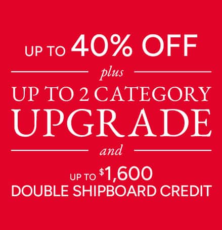Oceania Cruises Flash Sale, up to 40% off, Up to 2 Category Upgrade and Up to $1,600 Shipboard Credit