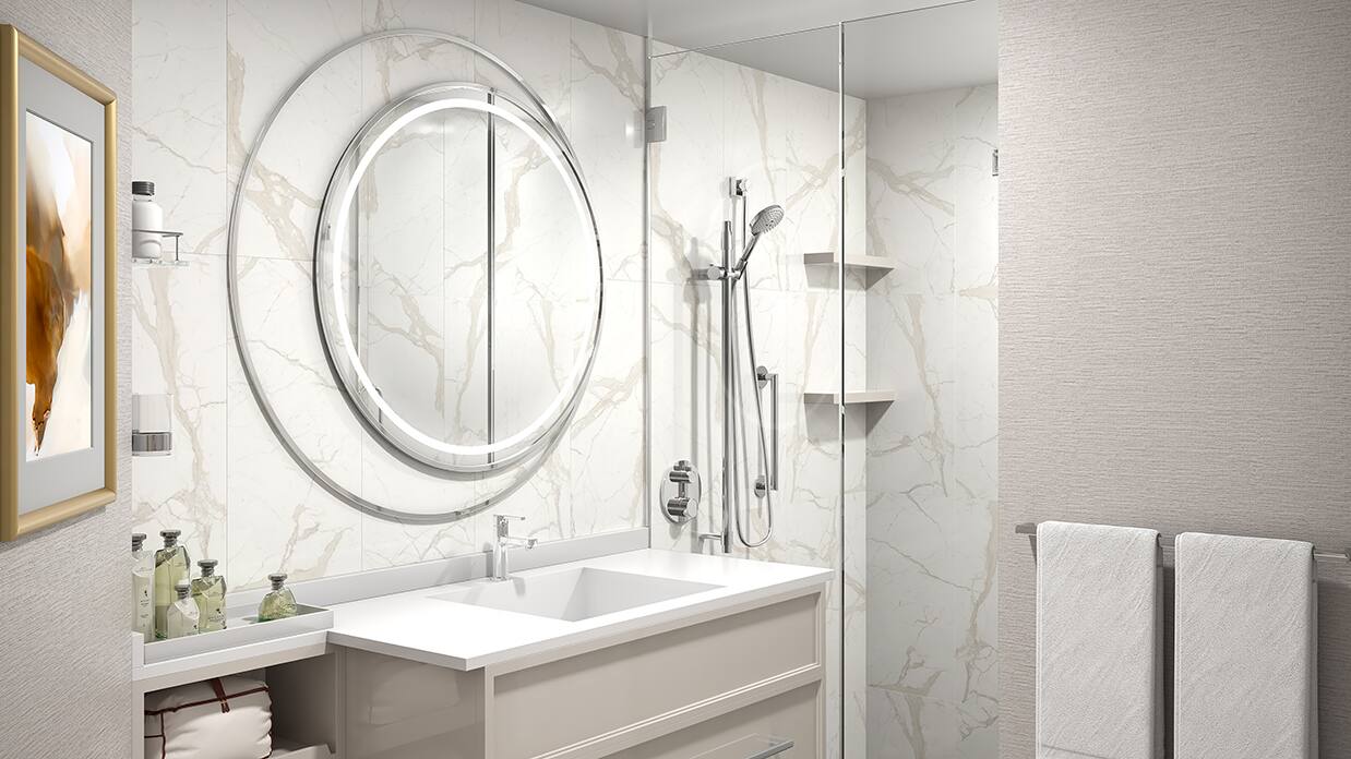Oceania Sonata Concierge Veranda Bathroom