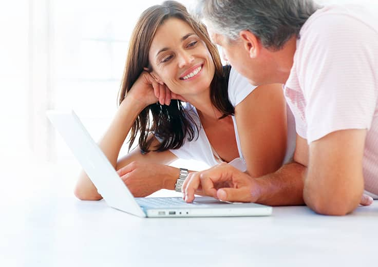 Couple on computer