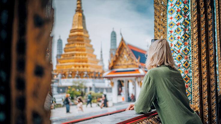Women doing a shore excursion in Thailand