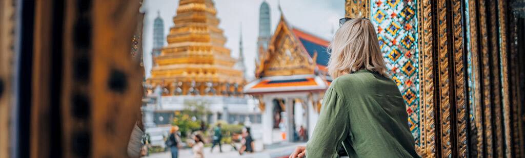 Women doing a shore excursion in Thailand