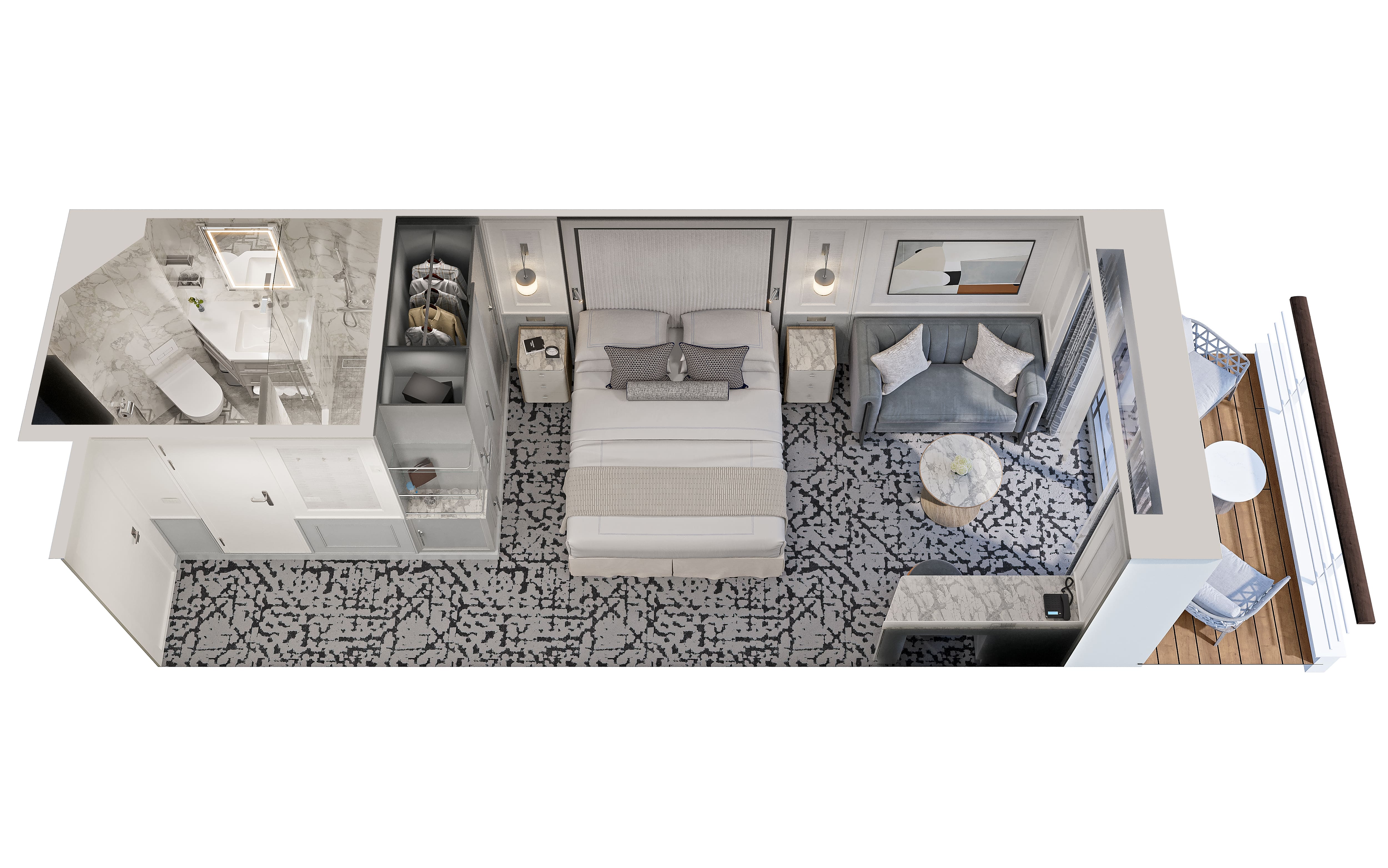 Marina Veranda Stateroom Diagram